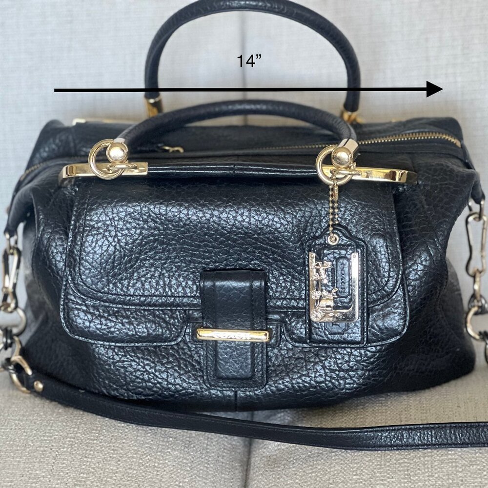 Gold and Black Large Coach Bag - Picture 1 of 1
